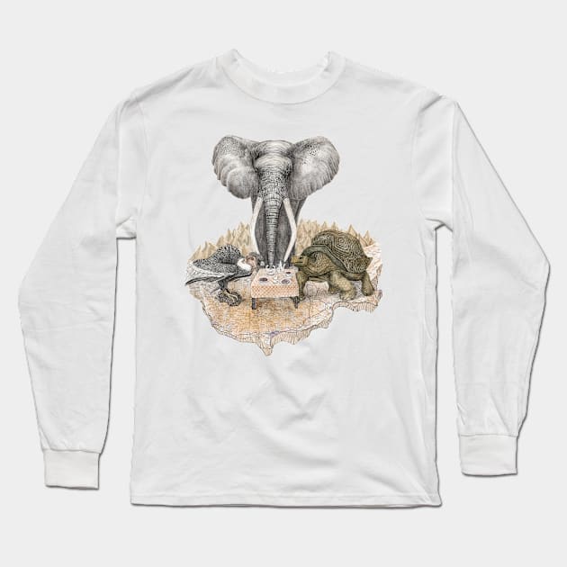 Animals Long Sleeve T-Shirt by ruta13art